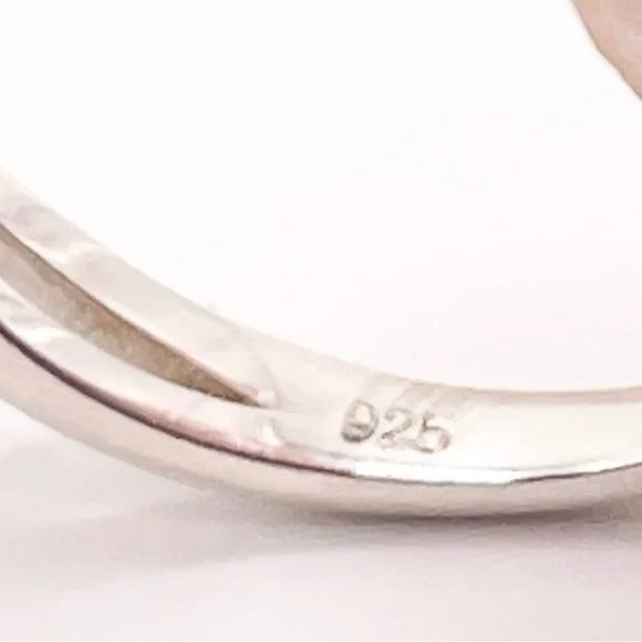 Size 9 Orange Kyanite 925 Sterling Silver Ring - Picture 4 of 7